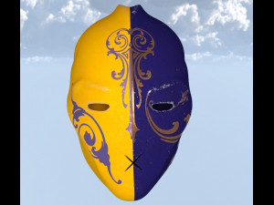 Helmet two faces sci fi Modello 3D