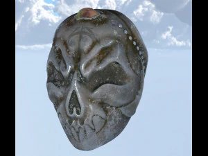 ヘルメットの頭蓋骨 3Dモデル