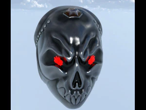 ヘルメットの頭蓋骨 3Dモデル