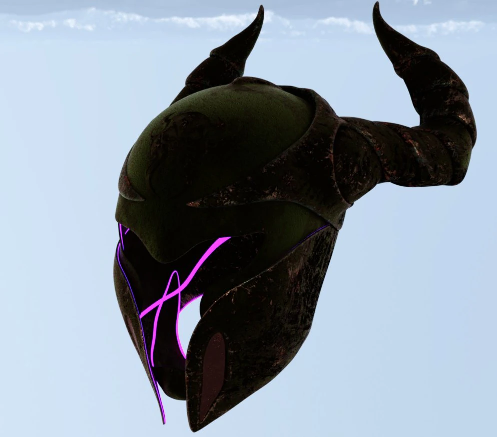 Medieval helmet old 3D Model .c4d .max .obj .3ds .fbx .stl .blend 