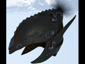 Helmet medieval props clothes 3D Model