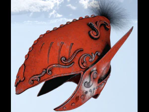 Helmet medieval props clothes 3D Model