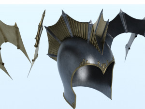 Props pack set helmet Modelo 3D