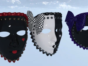 마스크 카니발 파티 유니섹스 3D 모델