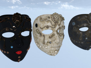 Masks carnival party unissex Modelo 3D