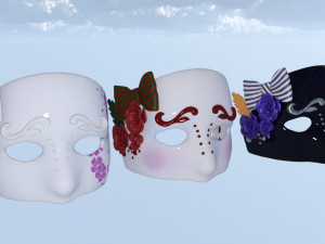 Masks carnival party unissex Modelo 3D