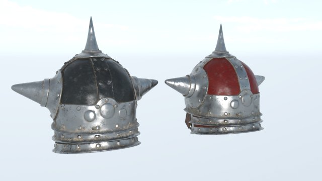 Helmet barbarian brutal gear 3D Model .c4d .max .obj .3ds .fbx .stl .blend 