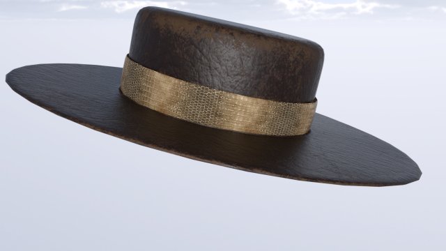 Cowboy hat 3D Модель .c4d .max .obj .3ds .fbx .stl .blend 