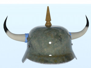 Soldier helmet horn spike Modello 3D