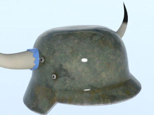Soldier helmet horn spike 3D Model