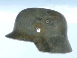 Soldier helmet horn spike Modello 3D
