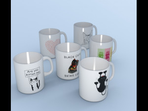 Special cat colection 3D Model