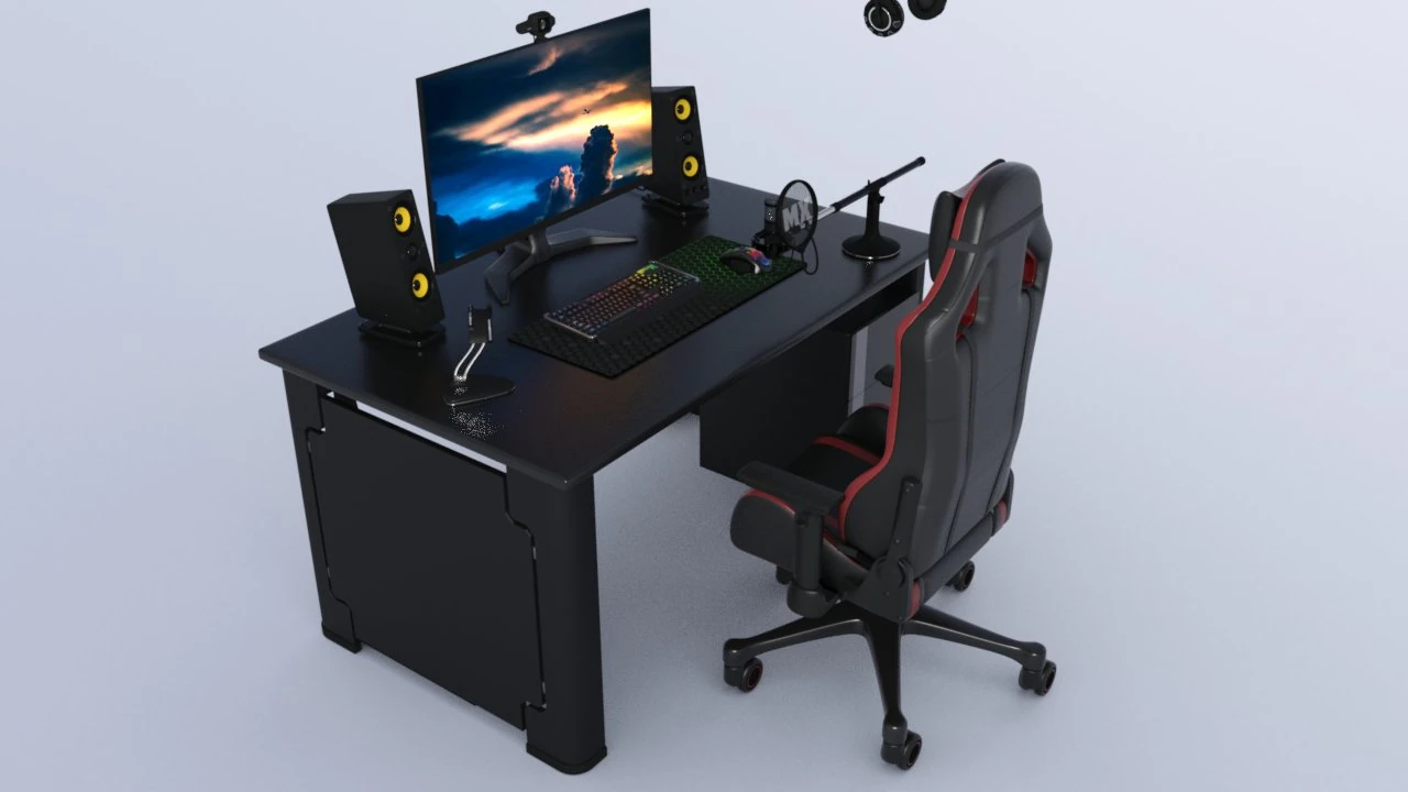 Pc gamer complet 3D Model .c4d .max .obj .3ds .fbx .stl .blend
