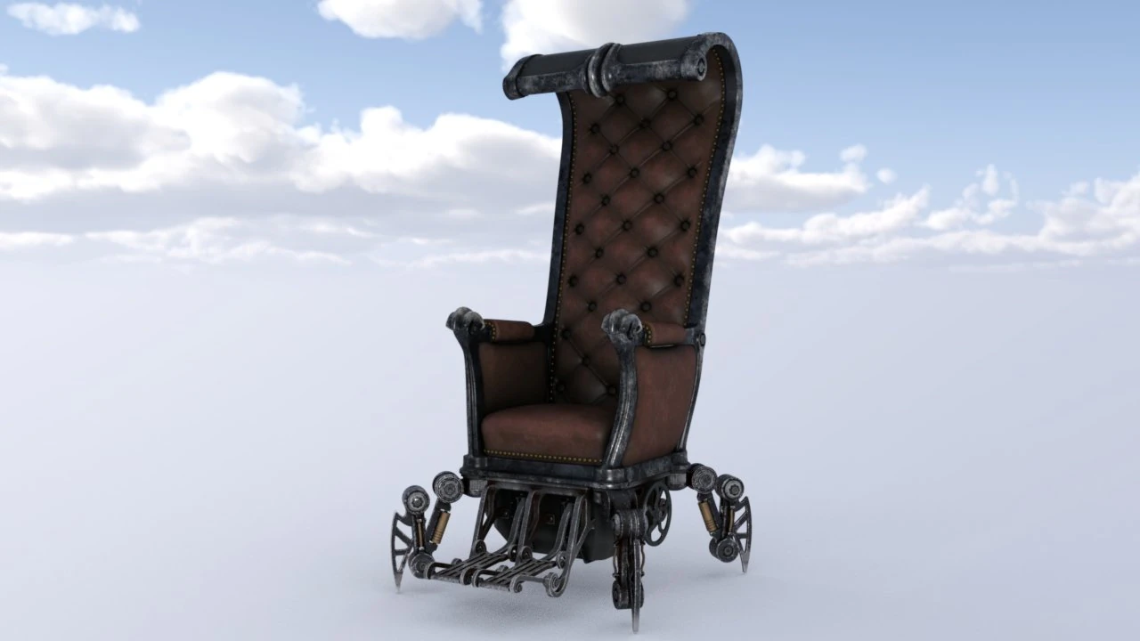 Throne sci fi 3D Model .c4d .max .obj .3ds .fbx .stl .blend 