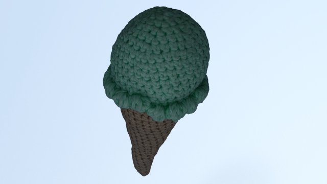 Ice cream decor knit 3D Модель .c4d .max .obj .3ds .fbx .stl .blend 