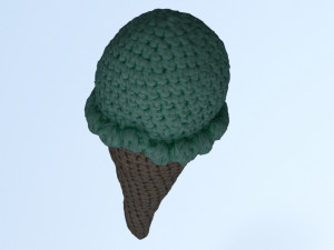 Ice cream decor knit 3D Model