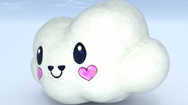 Cloud snow cute 3D-Modell .c4d .max .obj .3ds .fbx .stl .blend 