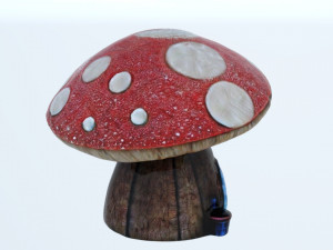 House mushroom cute Modello 3D