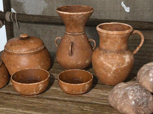Medieval kiosk market 3D Model