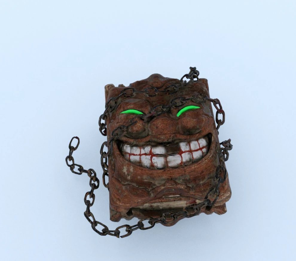 Book witch 3D Model .c4d .max .obj .3ds .fbx .stl .blend 