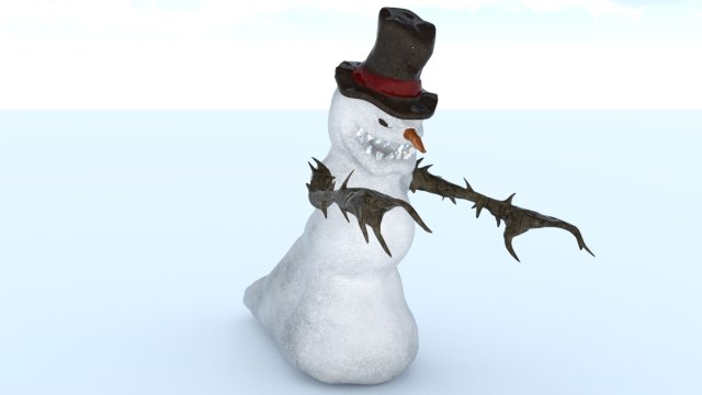 Snowman 3D मॉडल .c4d .max .obj .3ds .fbx .stl .blend 