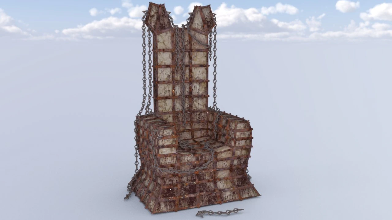 Throne chains 3D Model .c4d .max .obj .3ds .fbx .stl .blend 