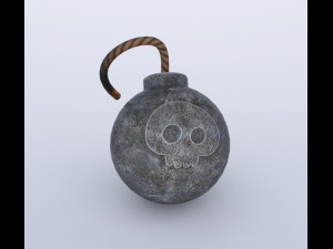 Comic Bomb 3D Model