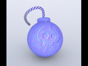 Comic Bomb 3D Model