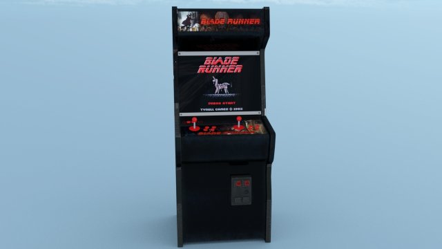 Arcade cabine Model 3D .c4d .max .obj .3ds .fbx .stl .blend 
