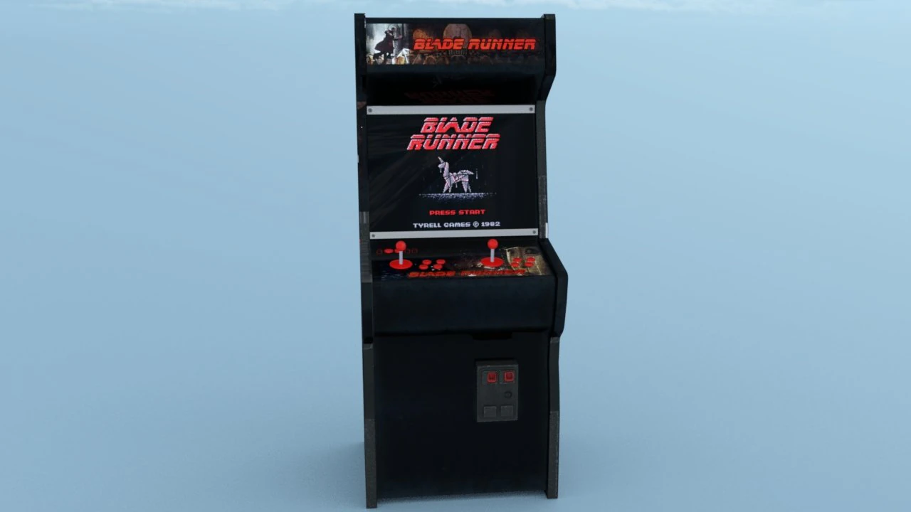 Arcade cabine 3D Model .c4d .max .obj .3ds .fbx .stl .blend 