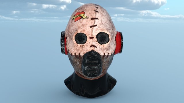 Mask psycho halloween 3D मॉडल .c4d .max .obj .3ds .fbx .stl .blend 