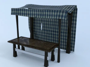Marktstand 3D Modell
