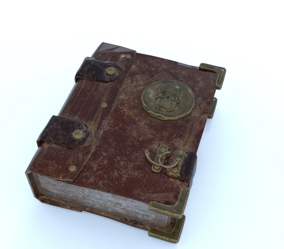Pirate Book 3D Model .c4d .max .obj .3ds .fbx .stl .blend