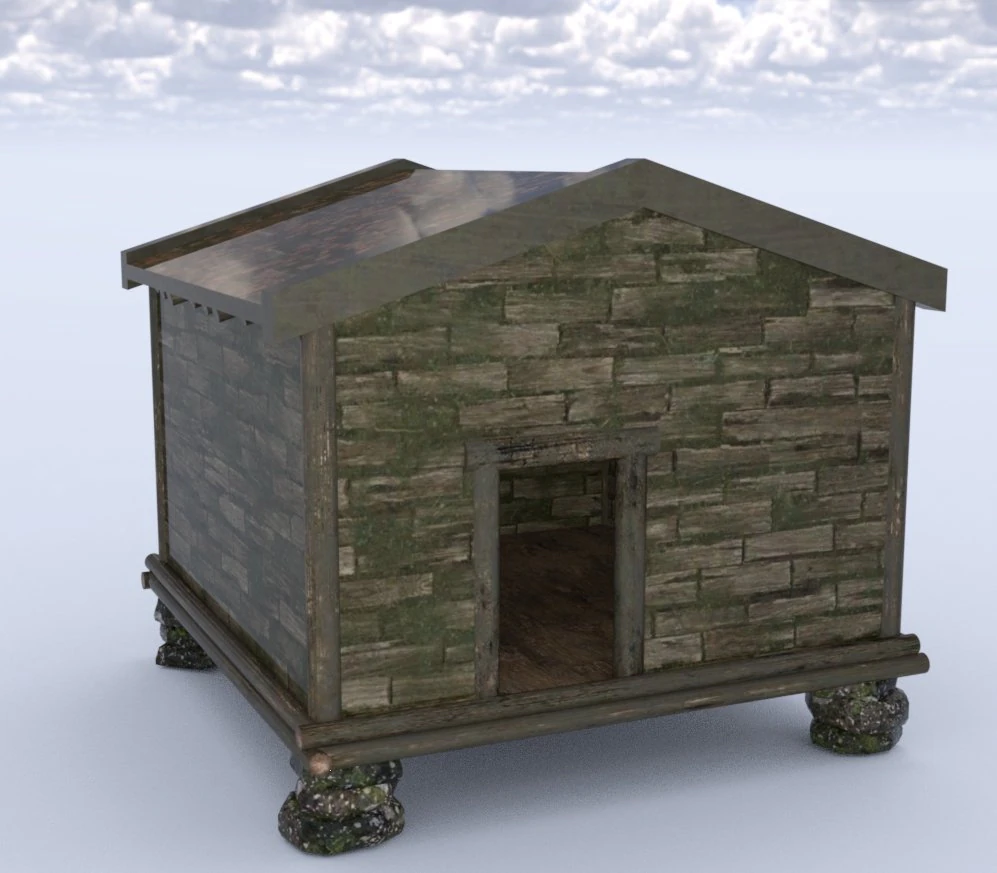 Vecchia capanna Modello 3D .c4d .max .obj .3ds .fbx .stl .blend 