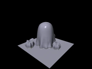 Cute ghost pumpinks halloween 3D Model