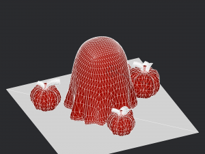 Cute ghost pumpinks halloween Model 3D