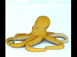 Toy plush octopus 3D Model