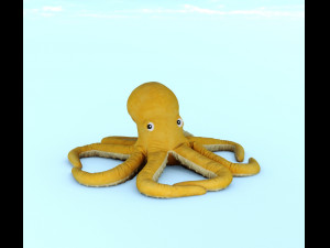 Toy plush octopus 3D-Modell