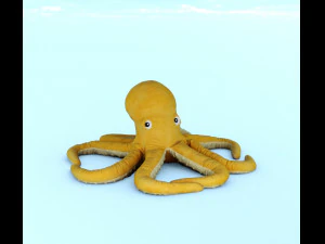 Toy plush octopus 3D Model