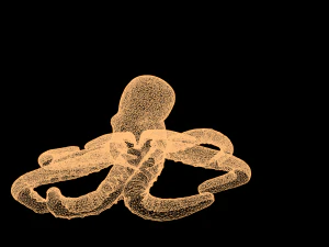 Toy plush octopus 3D Model