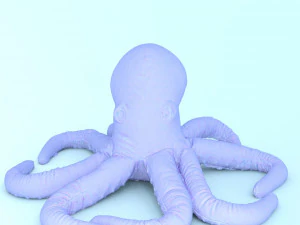Toy plush octopus 3D Model