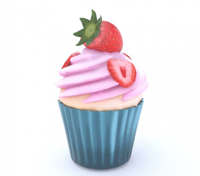 Cupcake 3D मॉडल .c4d .max .obj .3ds .fbx .stl .blend 