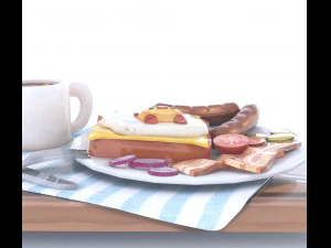 Cute coffee 3D Model