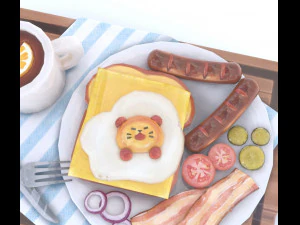Cute coffee 3D Model