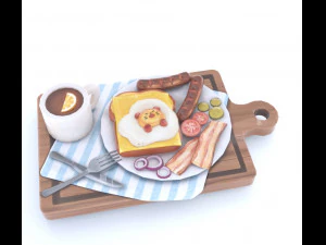 Cute coffee 3D Model