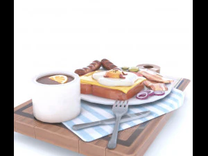Cute coffee 3D Model