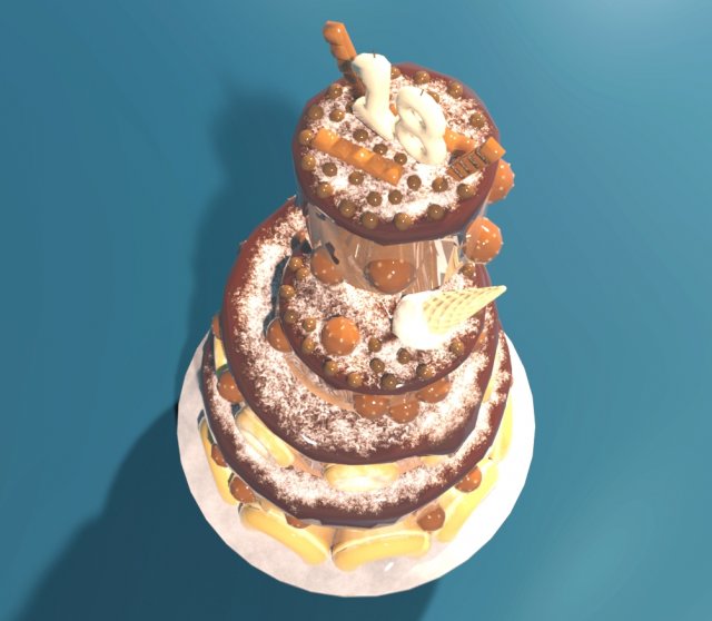 Cake cream Modello 3D .c4d .max .obj .3ds .fbx .stl .blend 
