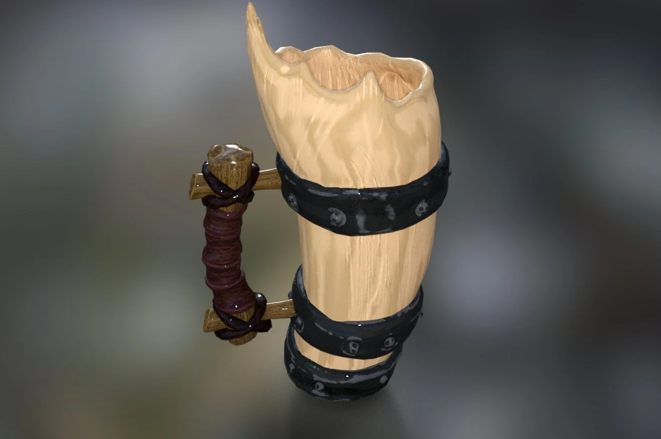Mug medieval 3D Model .c4d .max .obj .3ds .fbx .stl .blend 