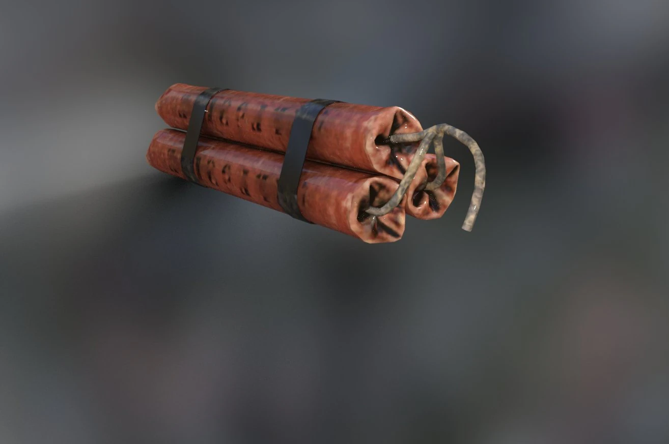 Dynamite 3D Model .c4d .max .obj .3ds .fbx .stl .blend 