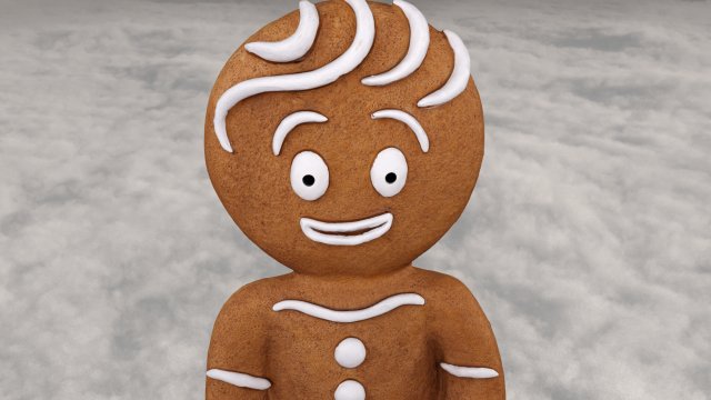 Gingerbread man Modèle 3D .c4d .max .obj .3ds .fbx .stl .blend 
